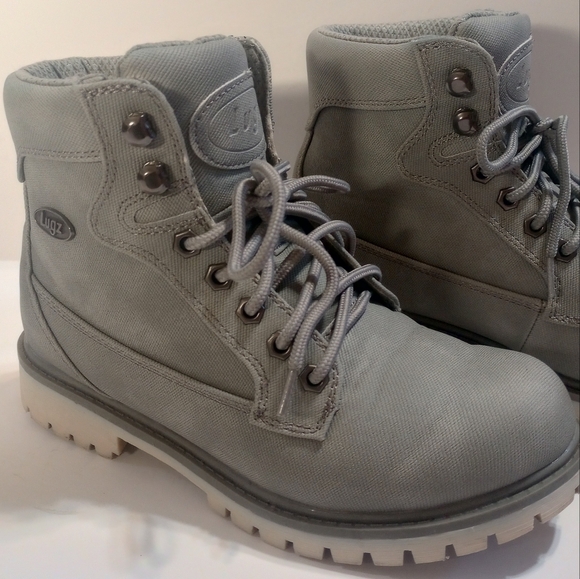 Lugz Mantle Hi Gray Combat Style Boots SZ 8 - Picture 2 of 10